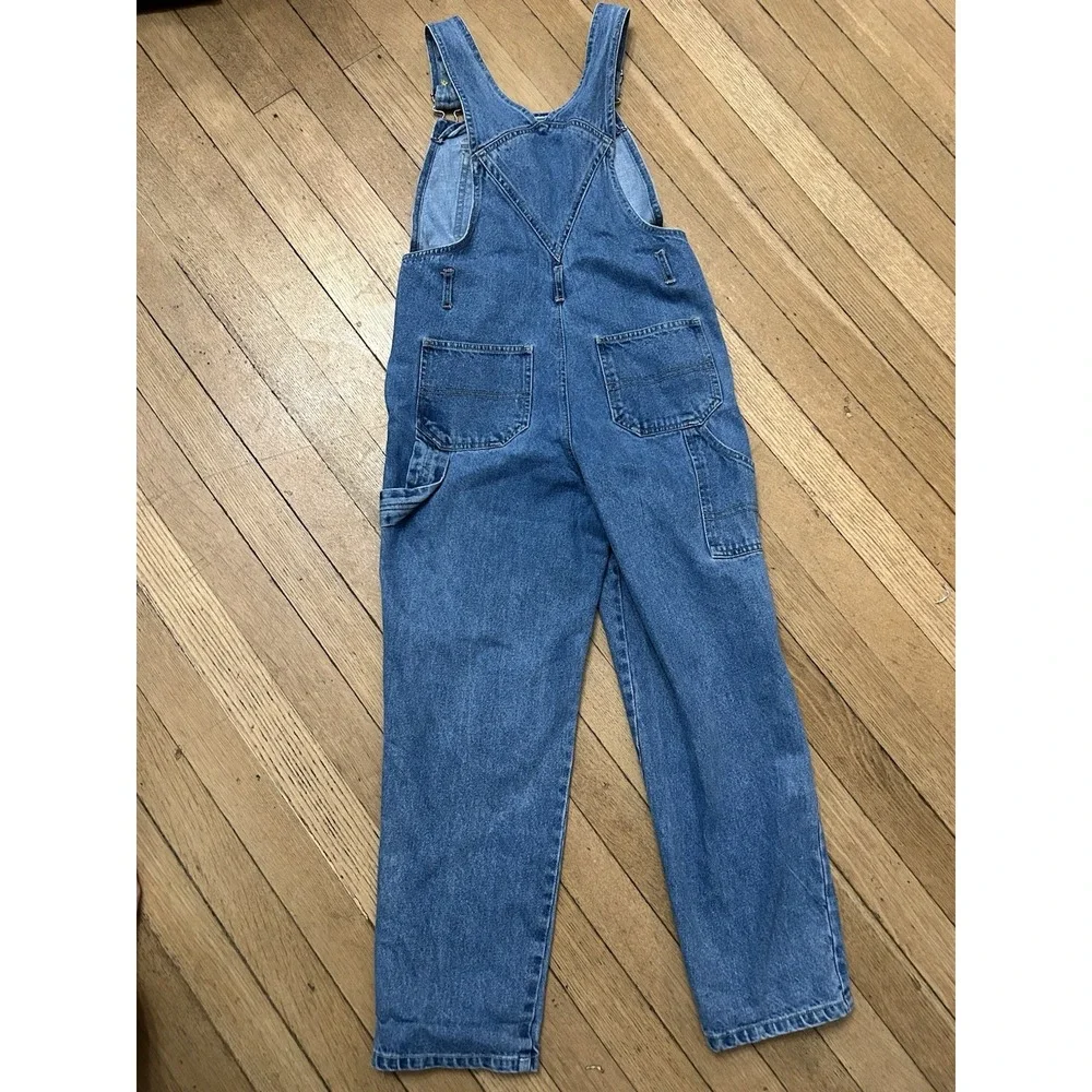 Vintage Rachel's Kids Size 12 American Flag Overalls Stars And Stripes Denim